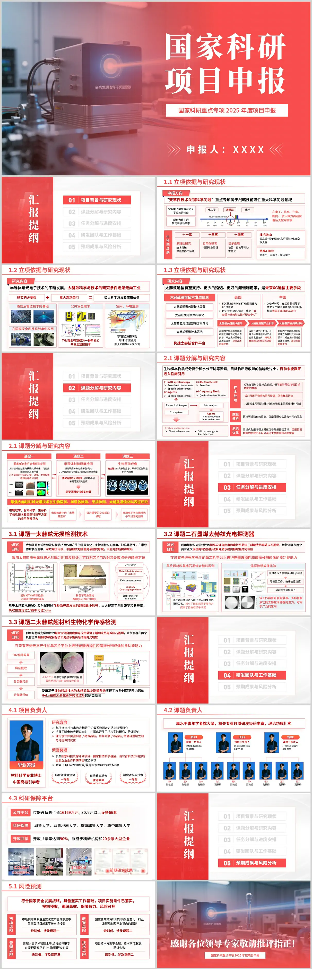 国家重点科研项目申报科研项目展示答辩报告ppt模板 霹雳设计ppt 